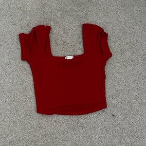 Red crop top